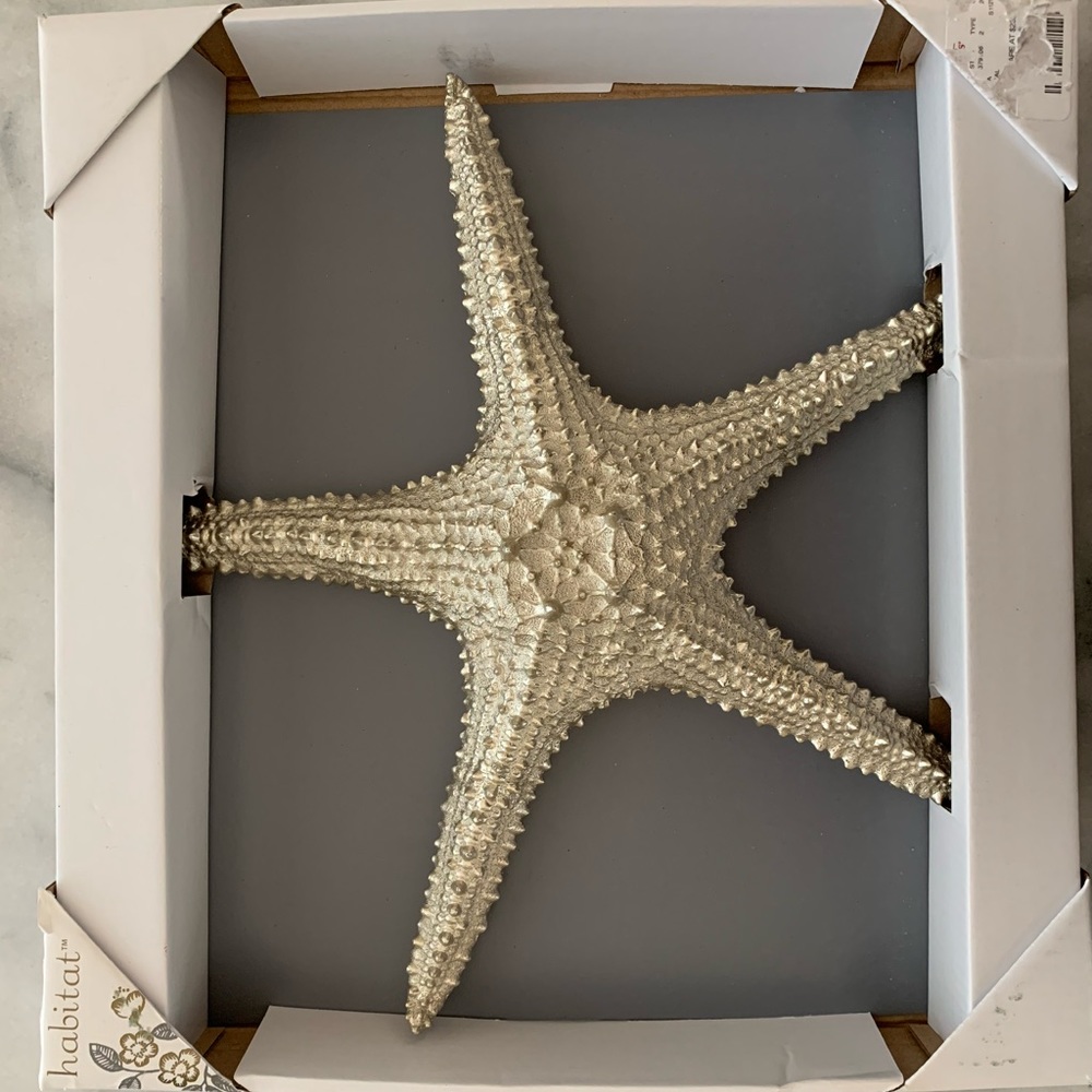 Silver Starfish Decor